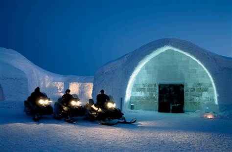 Арктический дворец в Швеции, ледяная гостиница